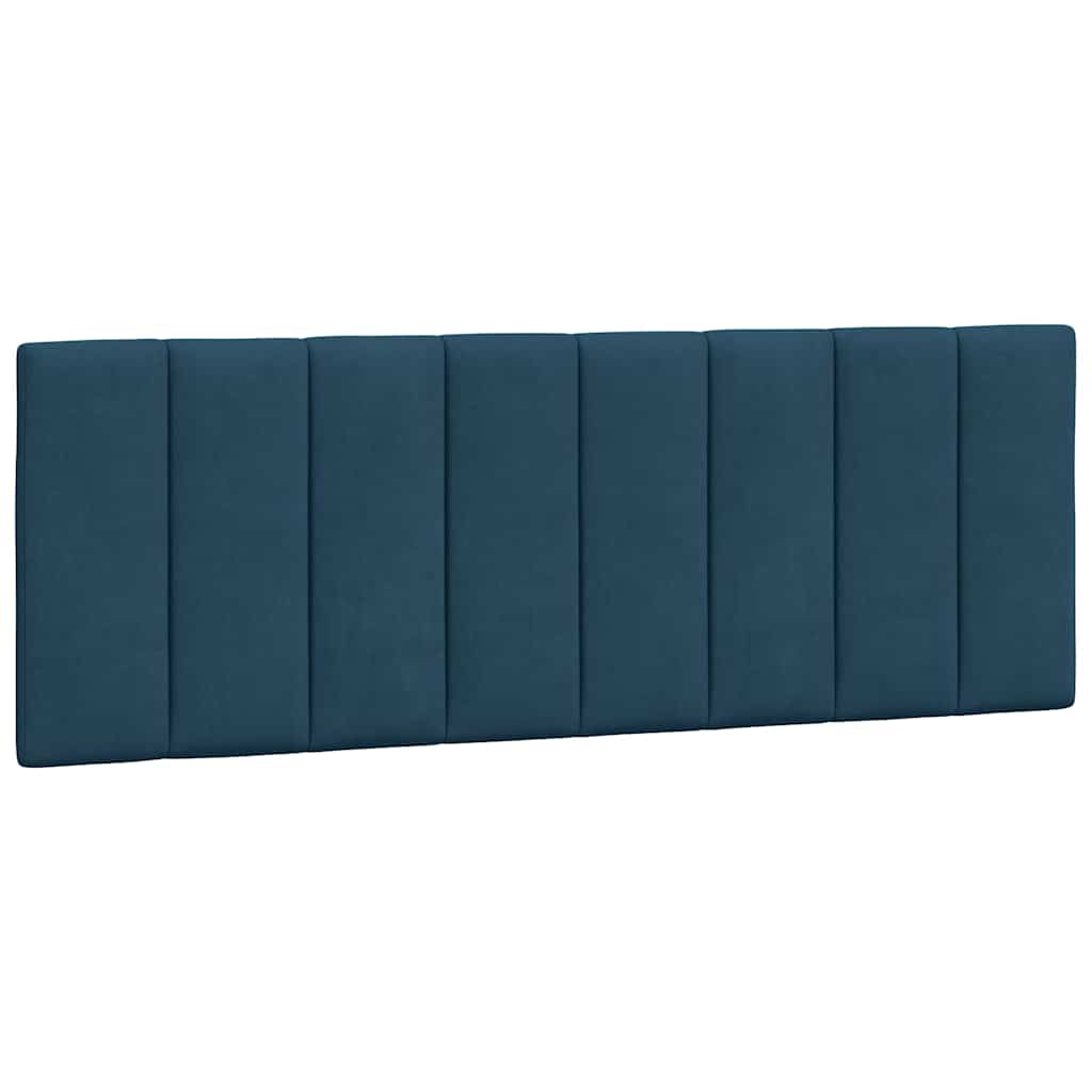 Cuscino Testiera Hanko Blu 140 cm in Velluto