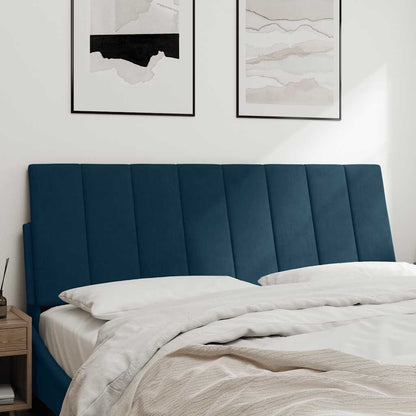 Cuscino Testiera Hanko Blu 140 cm in Velluto
