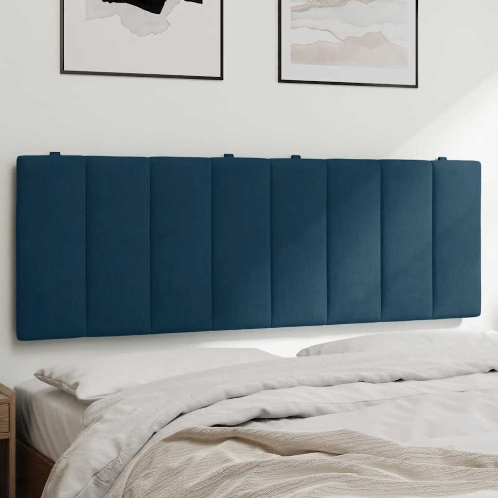 Cuscino Testiera Hanko Blu 140 cm in Velluto