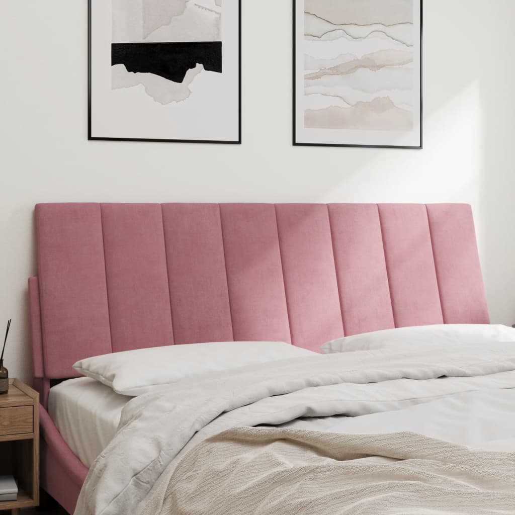 Cuscino Testiera Hanko Rosa 140 cm in Velluto