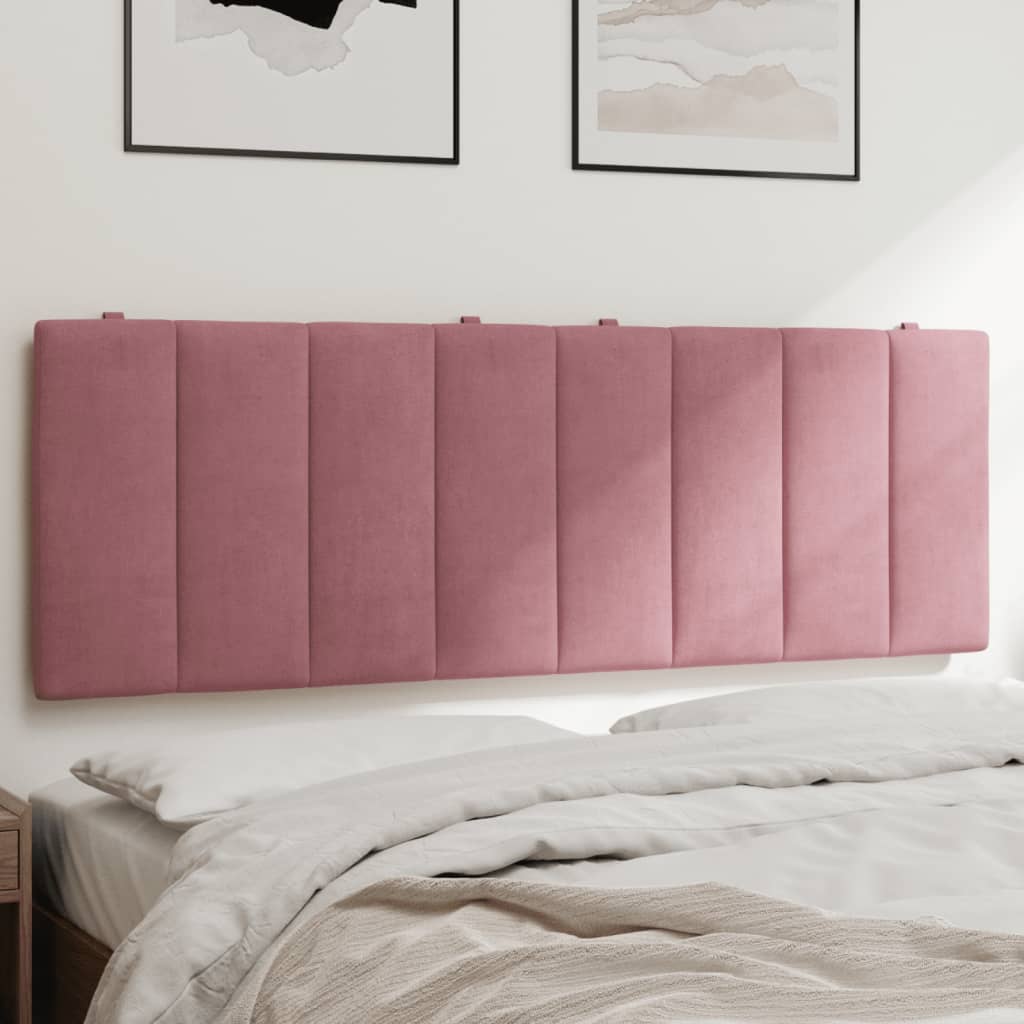 Cuscino Testiera Hanko Rosa 140 cm in Velluto