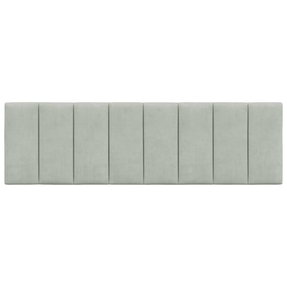 Cuscino Testiera Hanko Grigio Chiaro 160 cm in Velluto