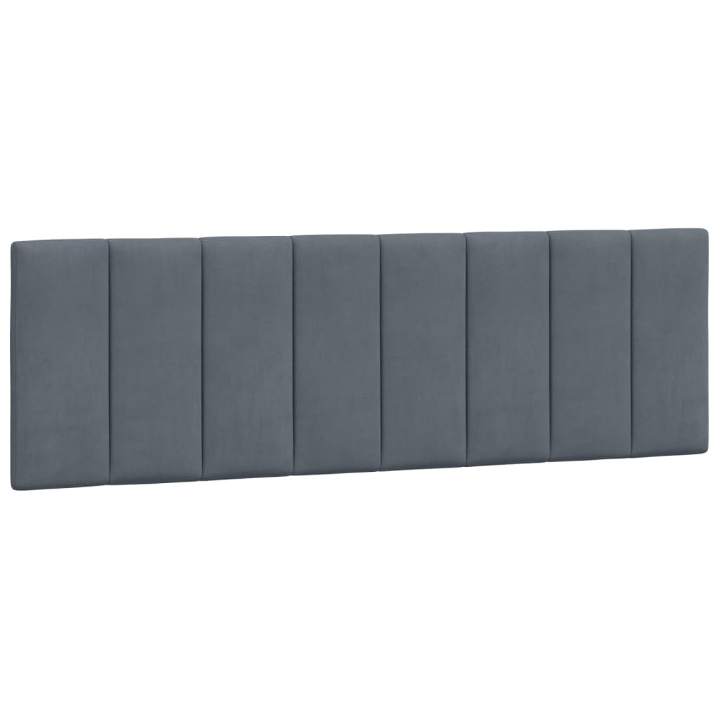 Cuscino Testiera Hanko Grigio Scuro 160 cm in Velluto