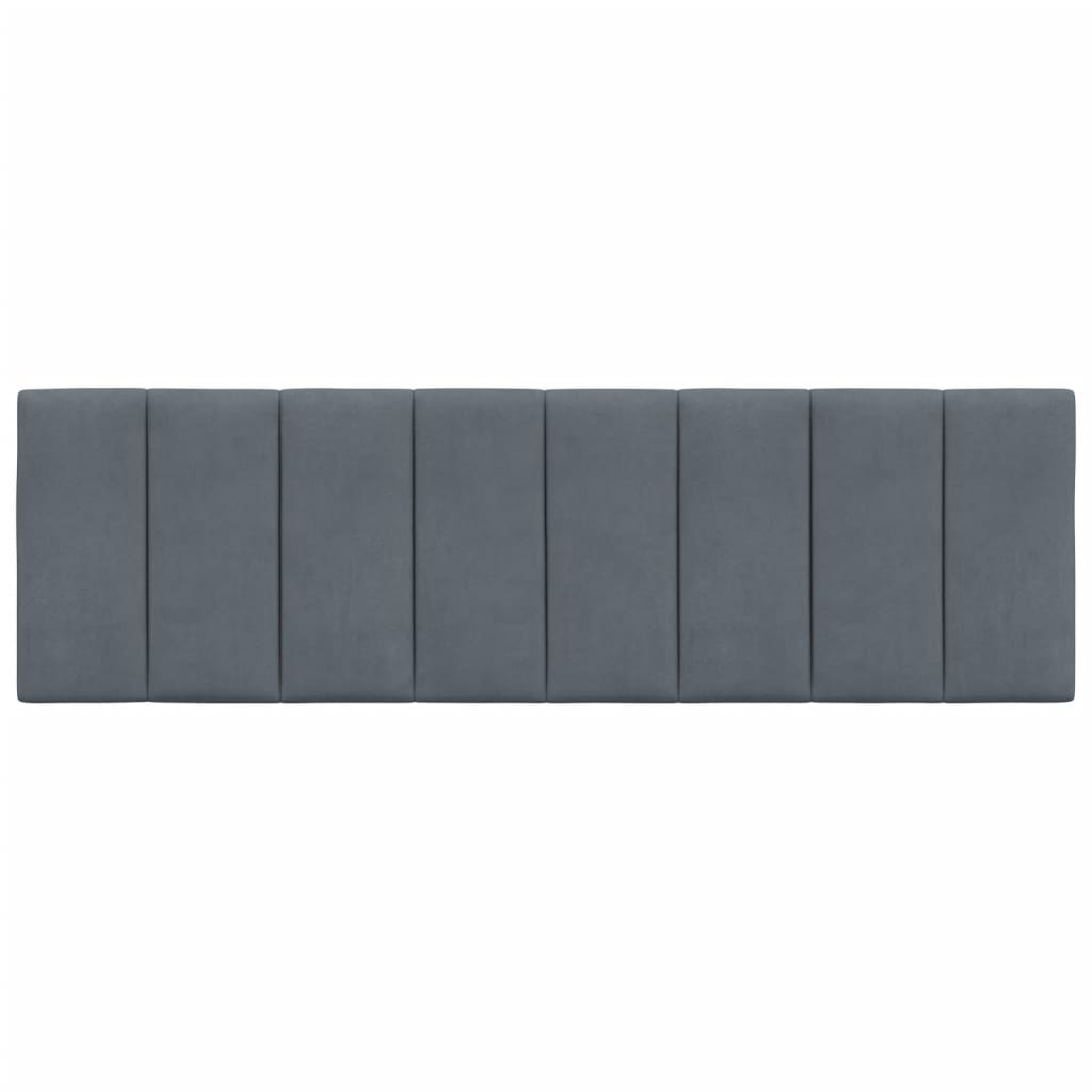 Cuscino Testiera Hanko Grigio Scuro 160 cm in Velluto