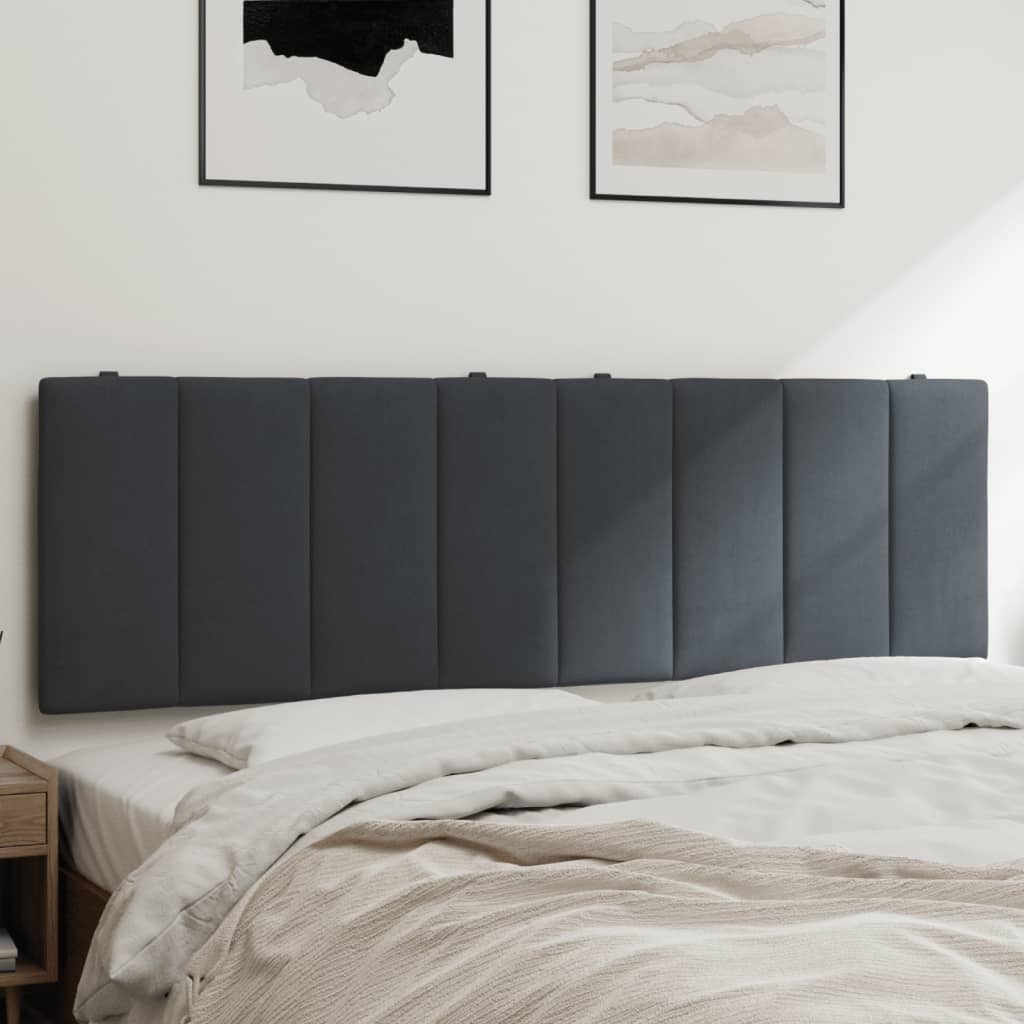 Cuscino Testiera Hanko Grigio Scuro 160 cm in Velluto