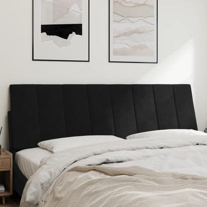Cuscino Testiera Hanko Nero 160 cm in Velluto