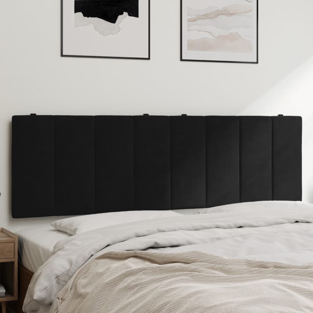 Cuscino Testiera Hanko Nero 160 cm in Velluto