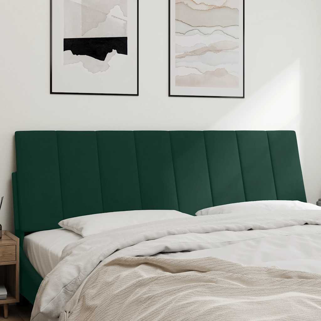 Cuscino Testiera Hanko Verde Scuro 160 cm in Velluto
