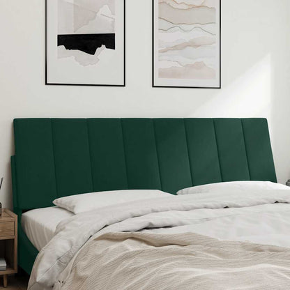 Cuscino Testiera Hanko Verde Scuro 160 cm in Velluto