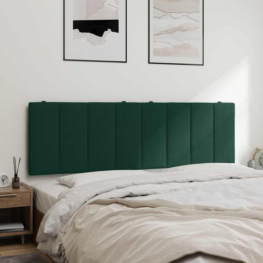 Cuscino Testiera Hanko Verde Scuro 160 cm in Velluto
