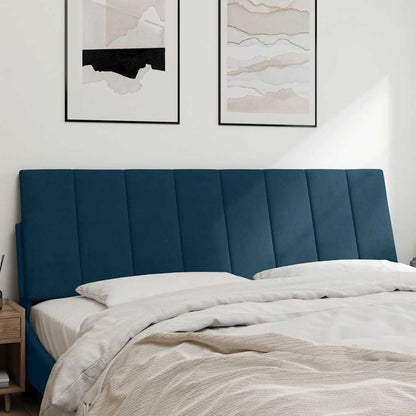 Cuscino Testiera Hanko Blu 160 cm in Velluto