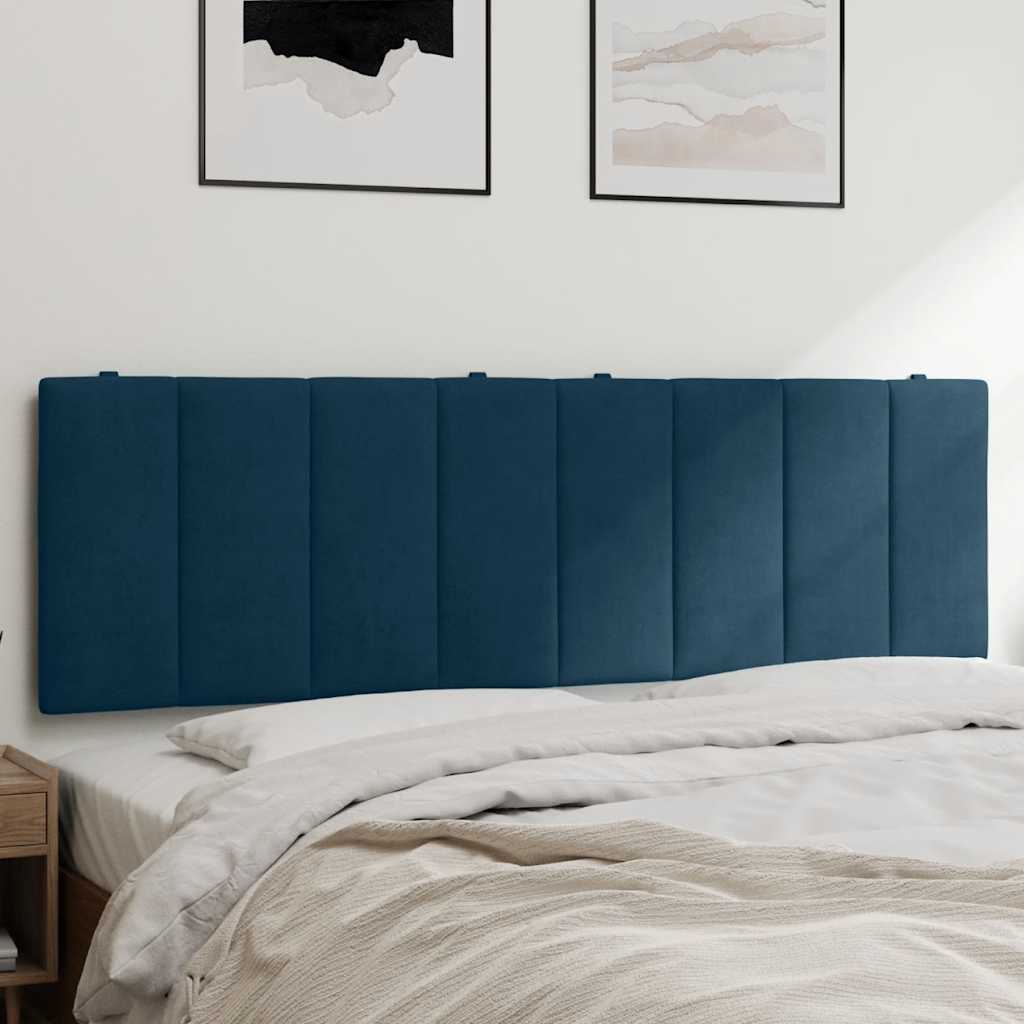 Cuscino Testiera Hanko Blu 160 cm in Velluto
