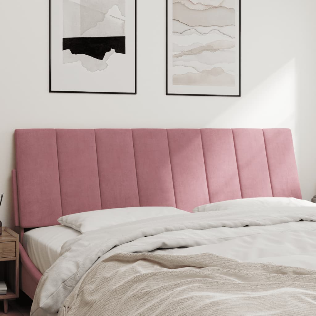 Cuscino Testiera Hanko Rosa 160 cm in Velluto
