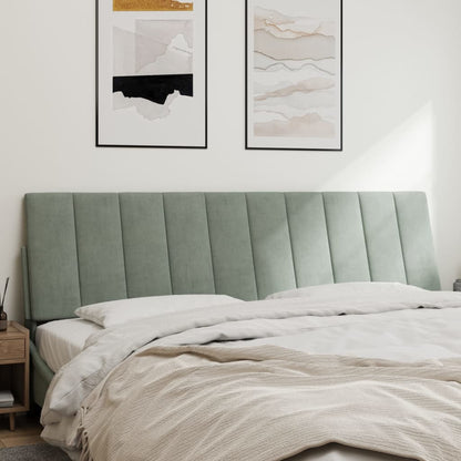 Cuscino Testiera Hanko Grigio Chiaro 180 cm in Velluto