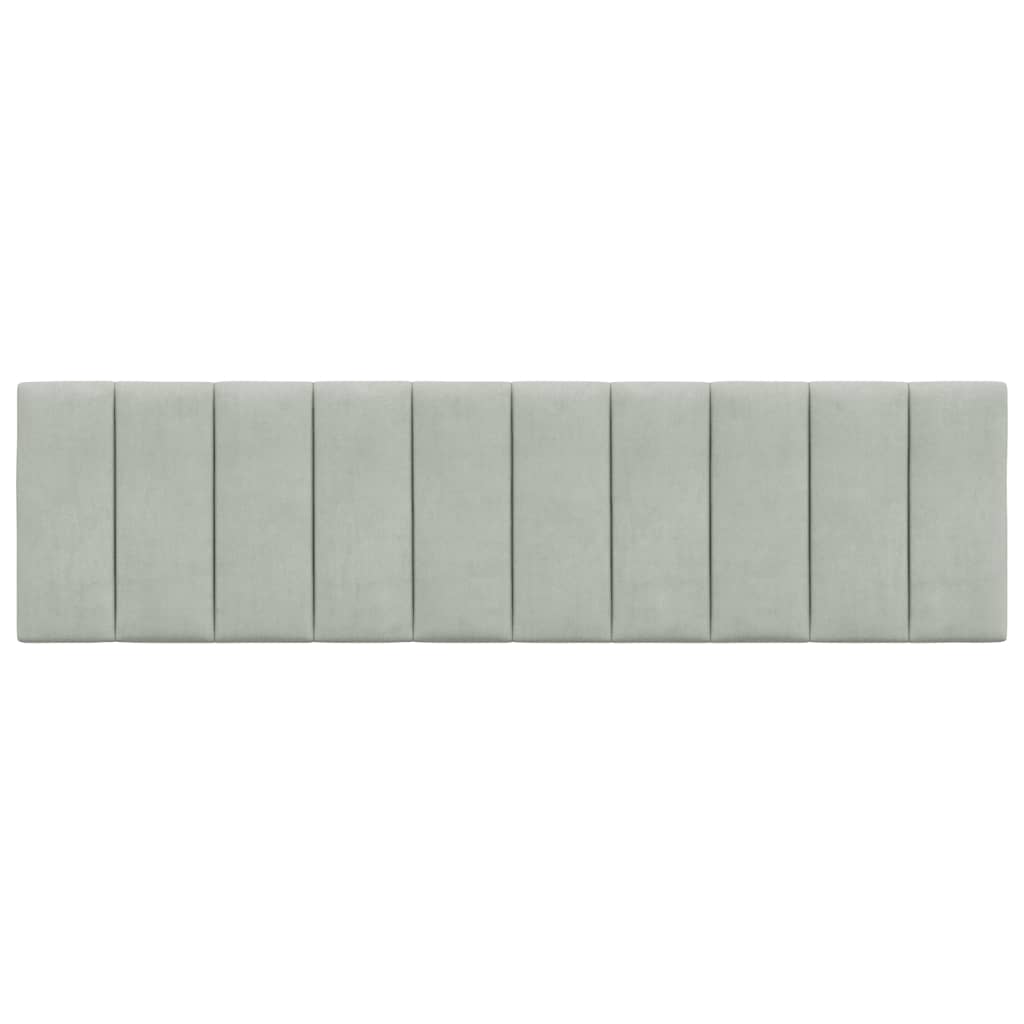 Cuscino Testiera Hanko Grigio Chiaro 180 cm in Velluto