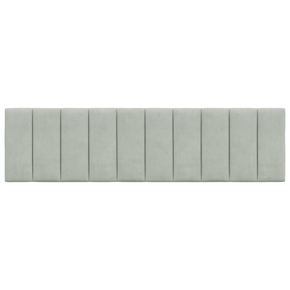Cuscino Testiera Hanko Grigio Chiaro 180 cm in Velluto