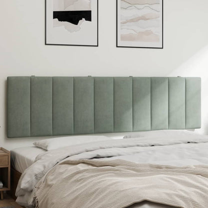 Cuscino Testiera Hanko Grigio Chiaro 180 cm in Velluto
