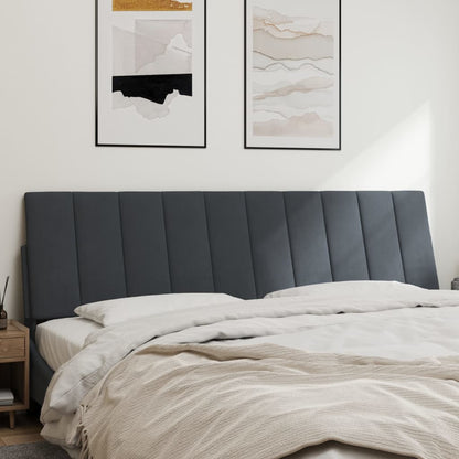 Cuscino Testiera Hanko Grigio Scuro 180 cm in Velluto