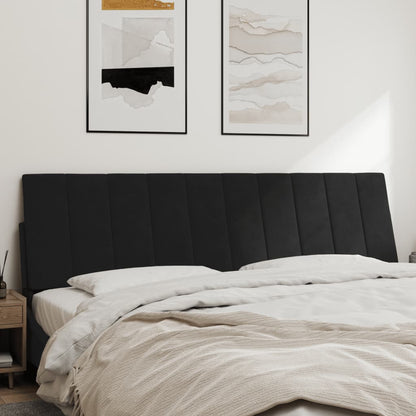 Cuscino Testiera Hanko Nero 180 cm in Velluto