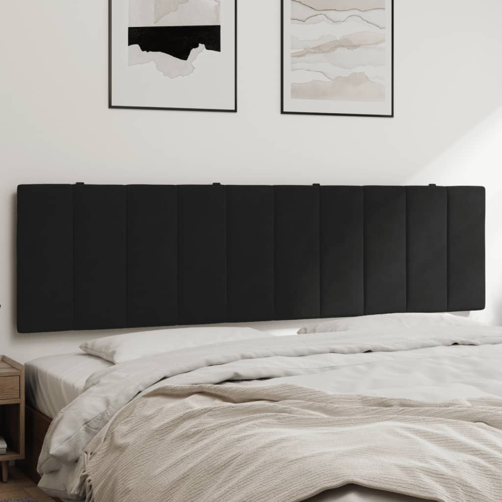 Cuscino Testiera Hanko Nero 180 cm in Velluto