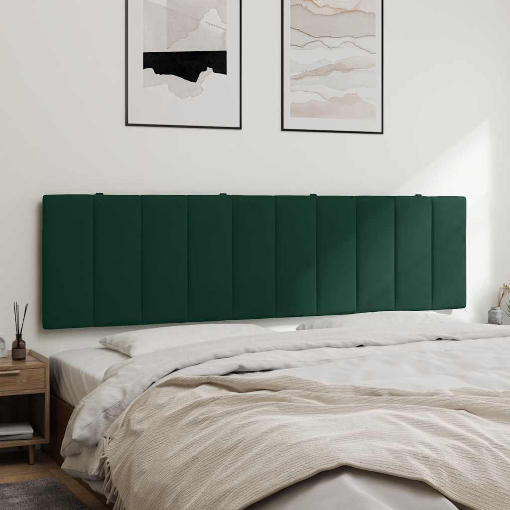 Cuscino Testiera Hanko Verde Scuro 180 cm in Velluto