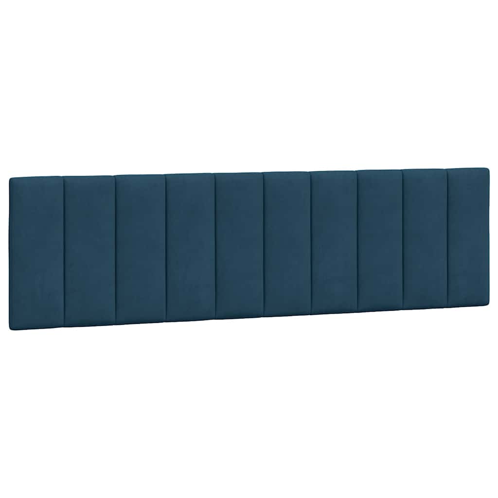 Cuscino Testiera Hanko Blu 180 cm in Velluto