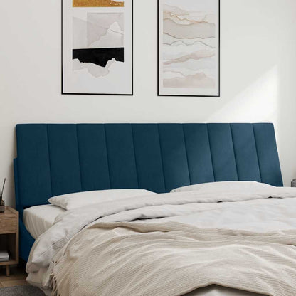 Cuscino Testiera Hanko Blu 180 cm in Velluto