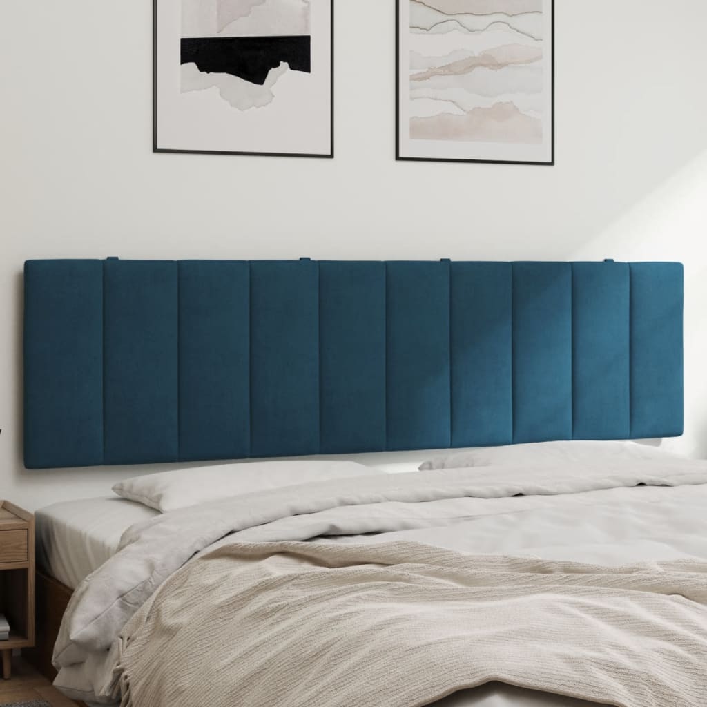Cuscino Testiera Hanko Blu 180 cm in Velluto
