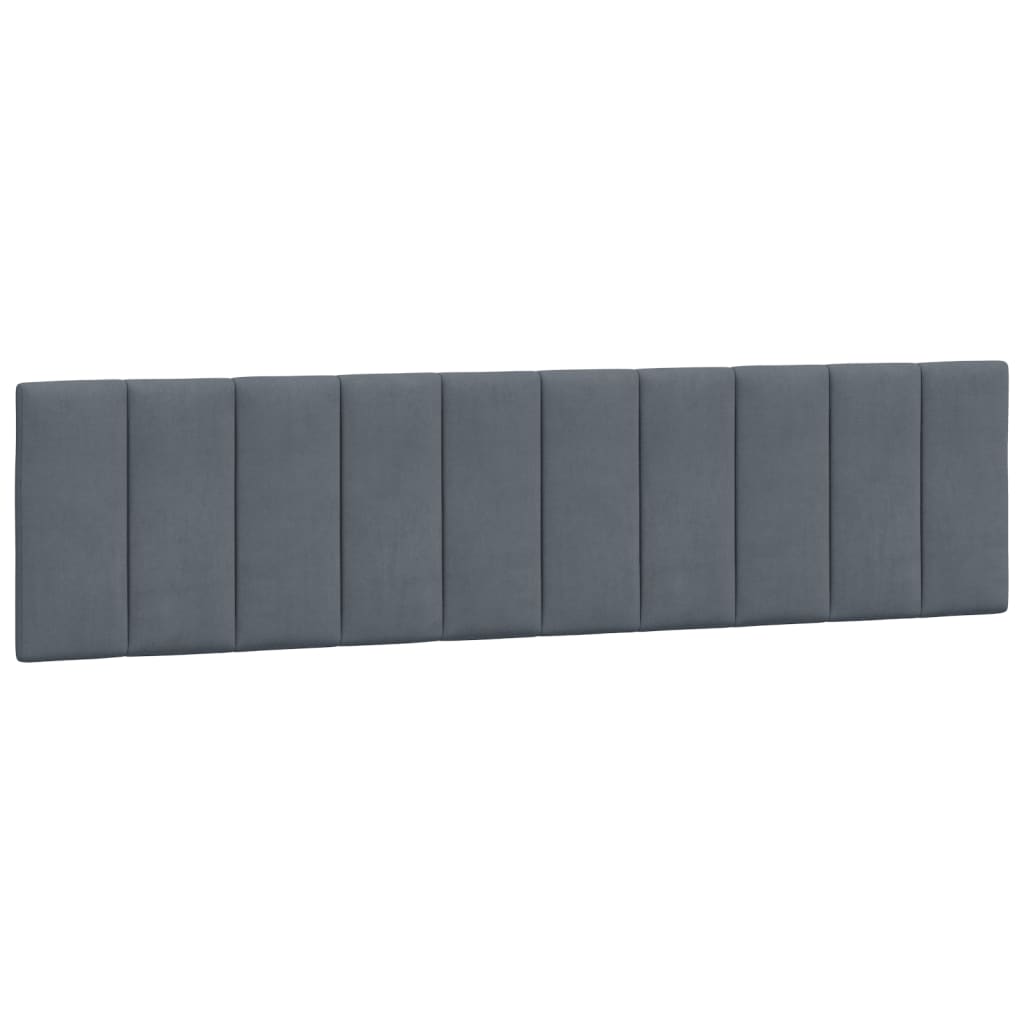 Cuscino Testiera Hanko Grigio Scuro 200 cm in Velluto