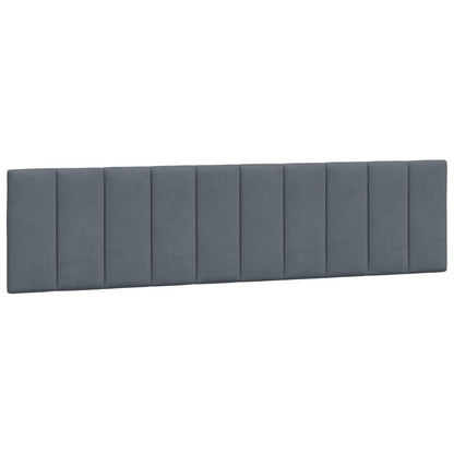 Cuscino Testiera Hanko Grigio Scuro 200 cm in Velluto