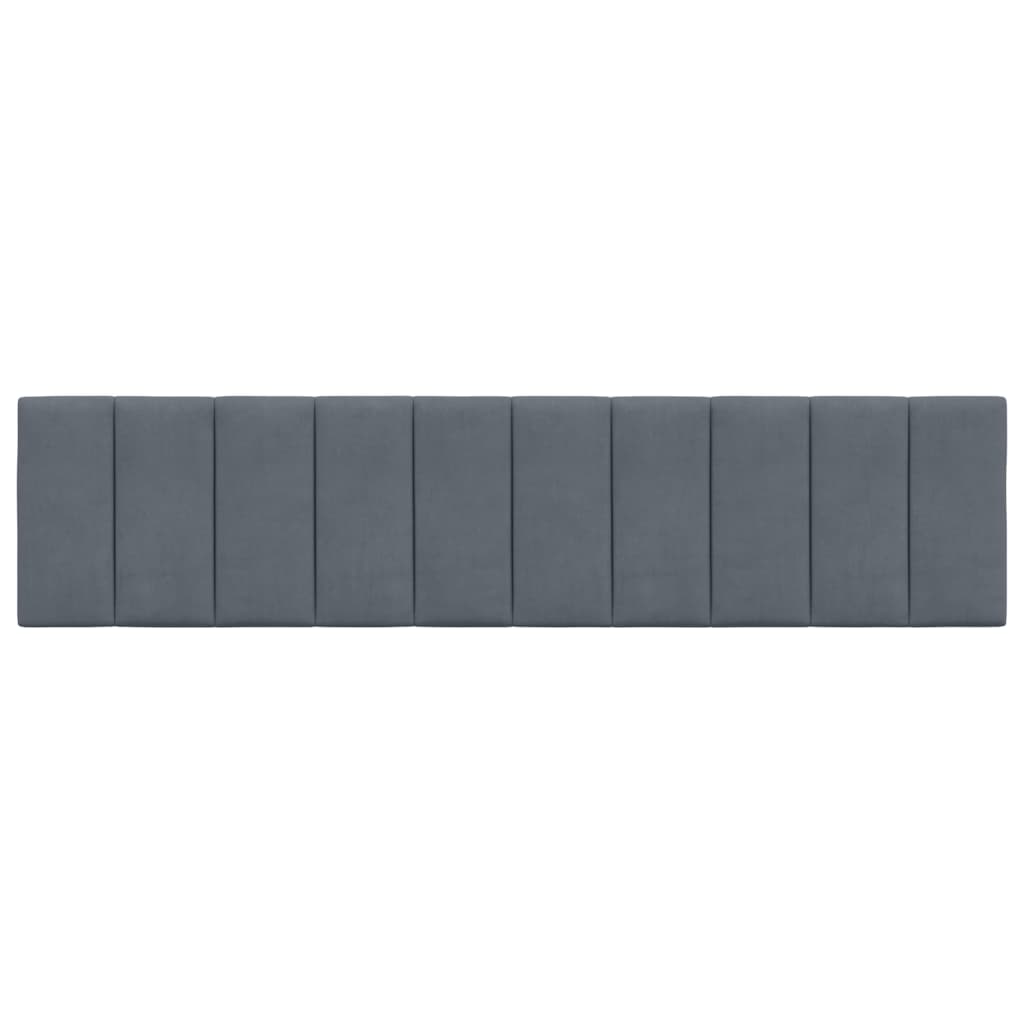 Cuscino Testiera Hanko Grigio Scuro 200 cm in Velluto