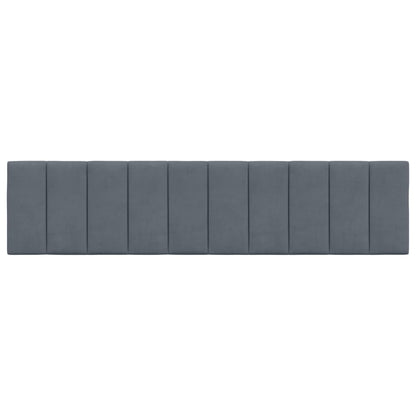 Cuscino Testiera Hanko Grigio Scuro 200 cm in Velluto