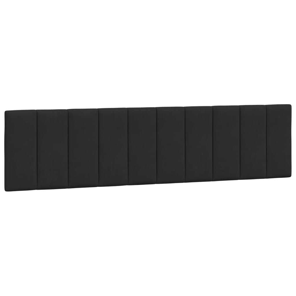 Cuscino Testiera Hanko Nero 200 cm in Velluto
