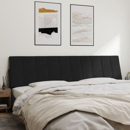 Cuscino Testiera Hanko Nero 200 cm in Velluto
