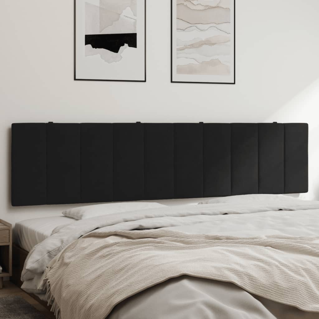 Cuscino Testiera Hanko Nero 200 cm in Velluto