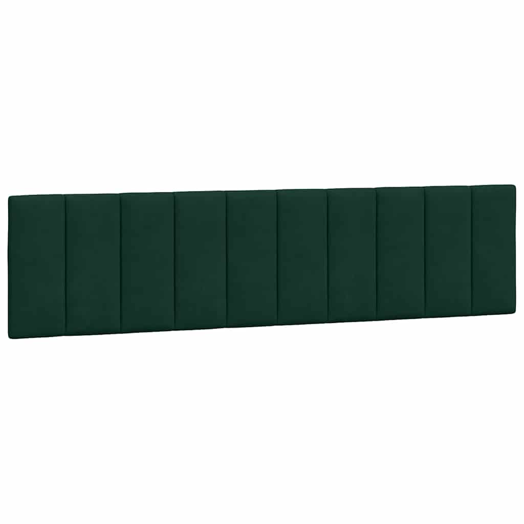 Cuscino Testiera Hanko Verde Scuro 200 cm in Velluto
