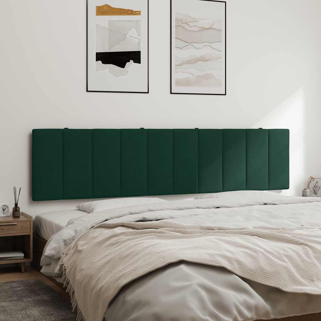 Cuscino Testiera Hanko Verde Scuro 200 cm in Velluto