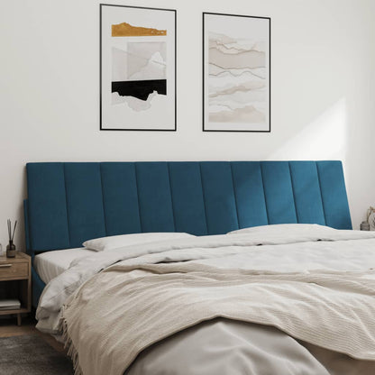 Cuscino Testiera Hanko Blu 200 cm in Velluto
