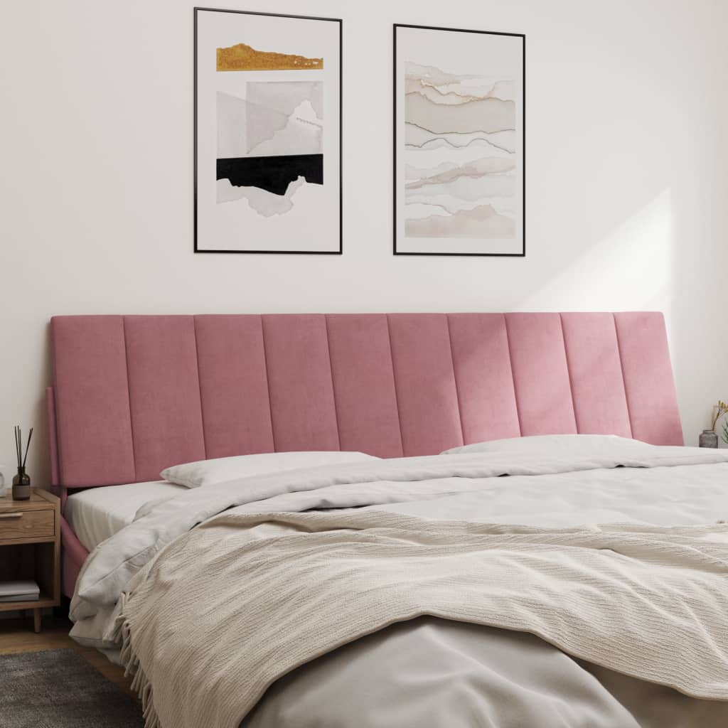 Cuscino Testiera Hanko Rosa 200 cm in Velluto
