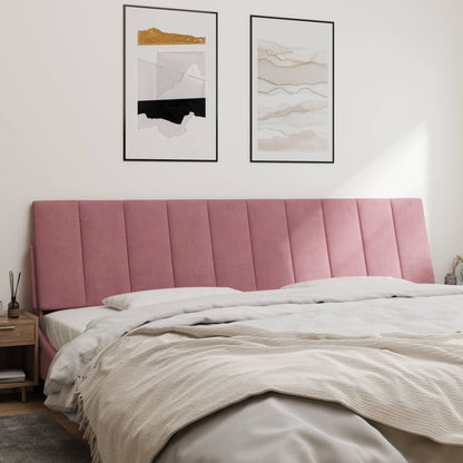 Cuscino Testiera Hanko Rosa 200 cm in Velluto