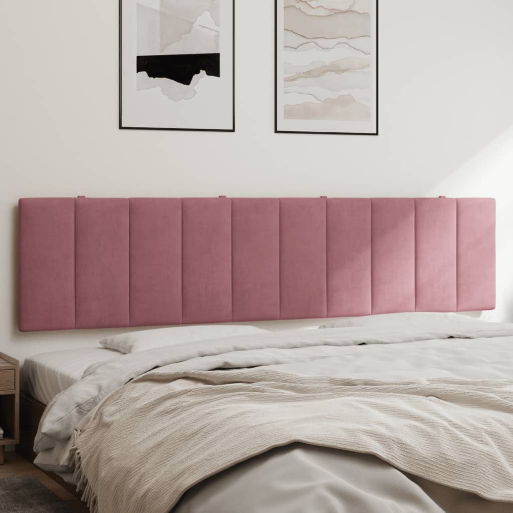 Cuscino Testiera Hanko Rosa 200 cm in Velluto