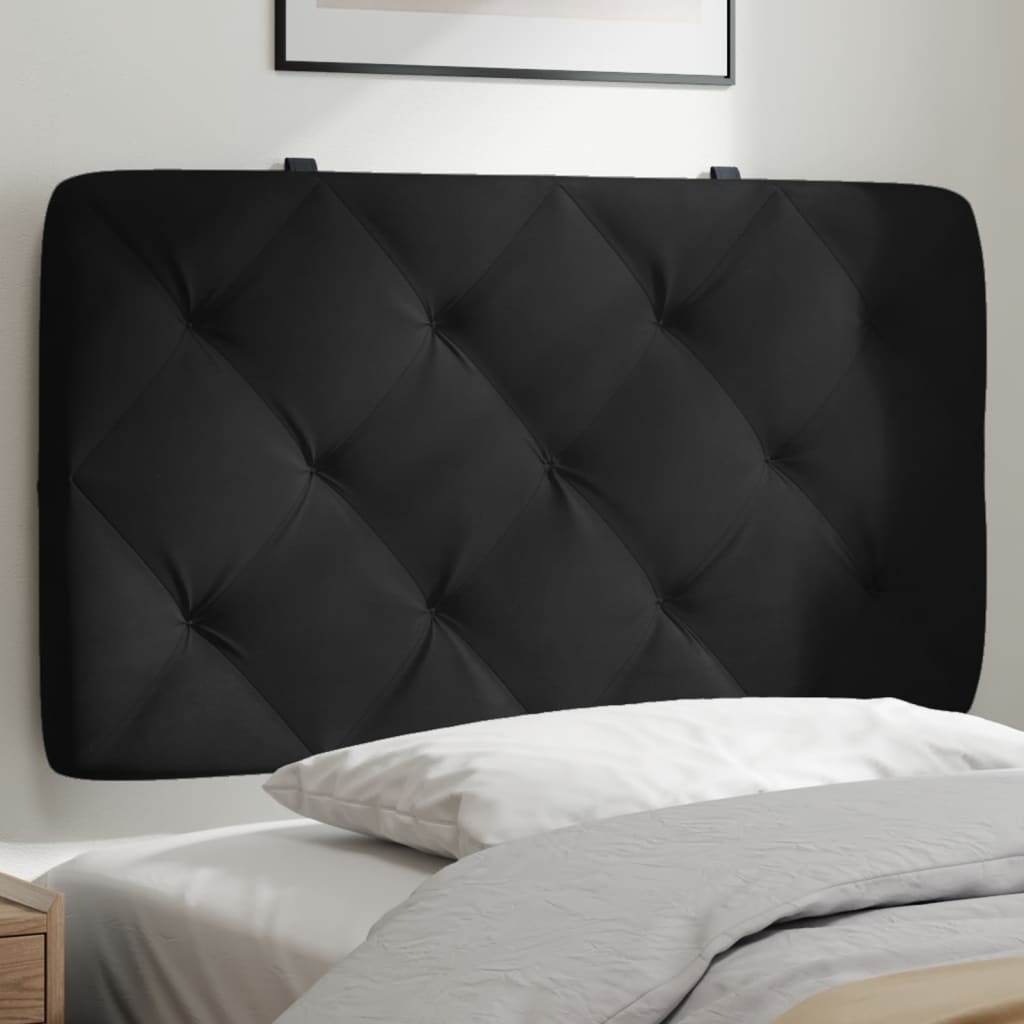 Cuscino Testiera Nero 80 cm in Velluto