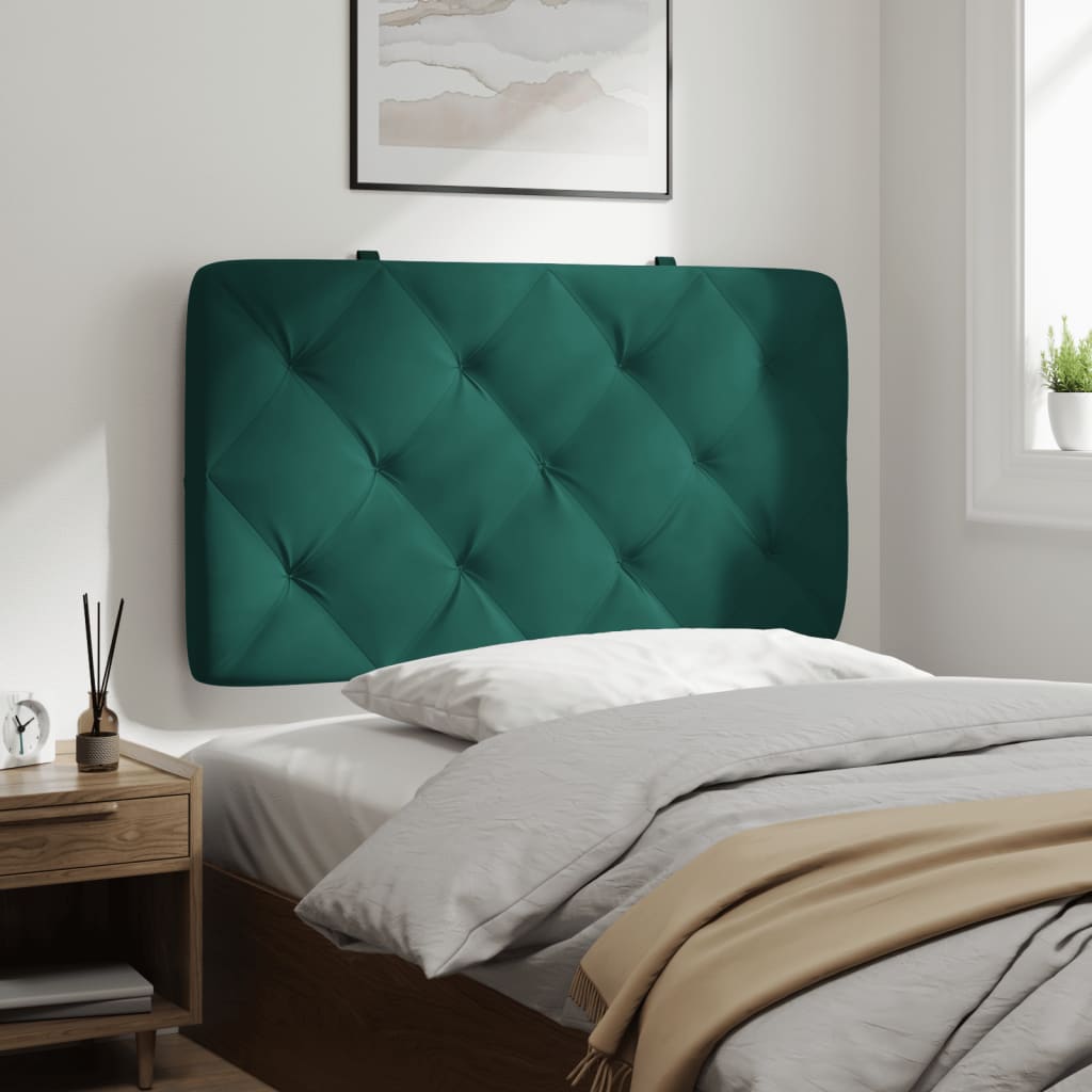 Cuscino Testiera Verde Scuro 80 cm in Velluto