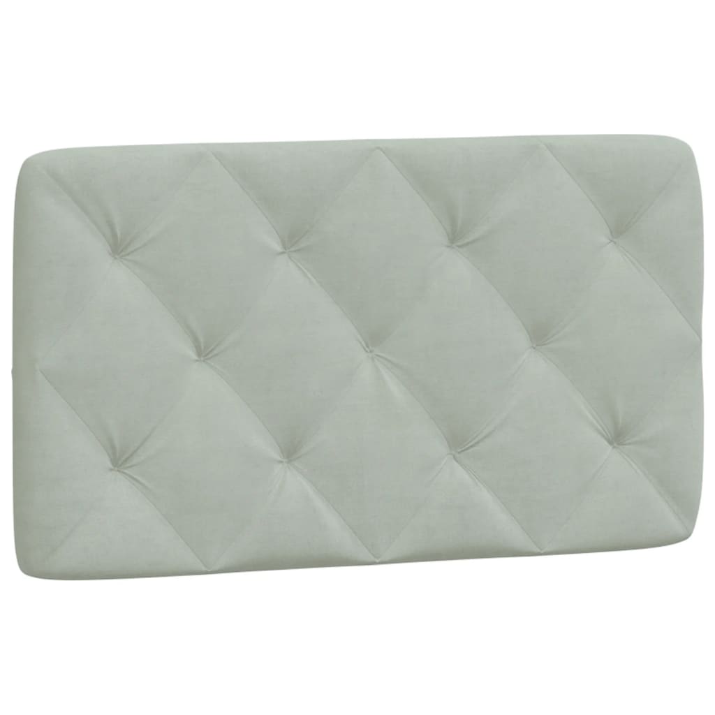Cuscino Testiera Grigio Chiaro 90 cm in Velluto