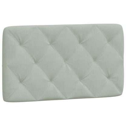 Cuscino Testiera Grigio Chiaro 90 cm in Velluto