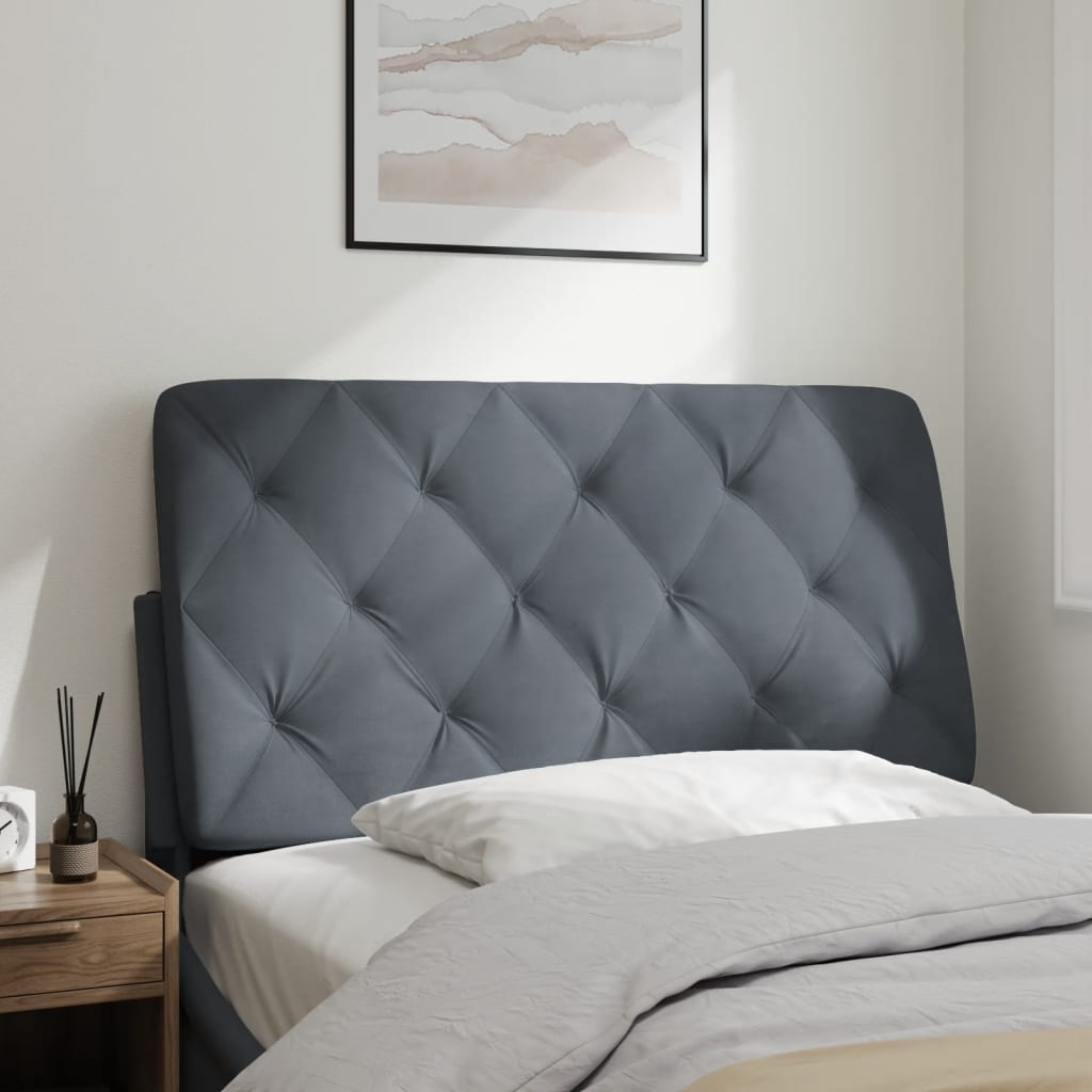 Cuscino Testiera Grigio Scuro 100 cm in Velluto