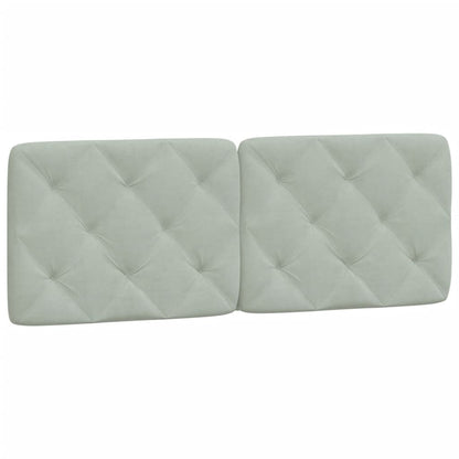 Cuscino Testiera Grigio Chiaro 120 cm in Velluto