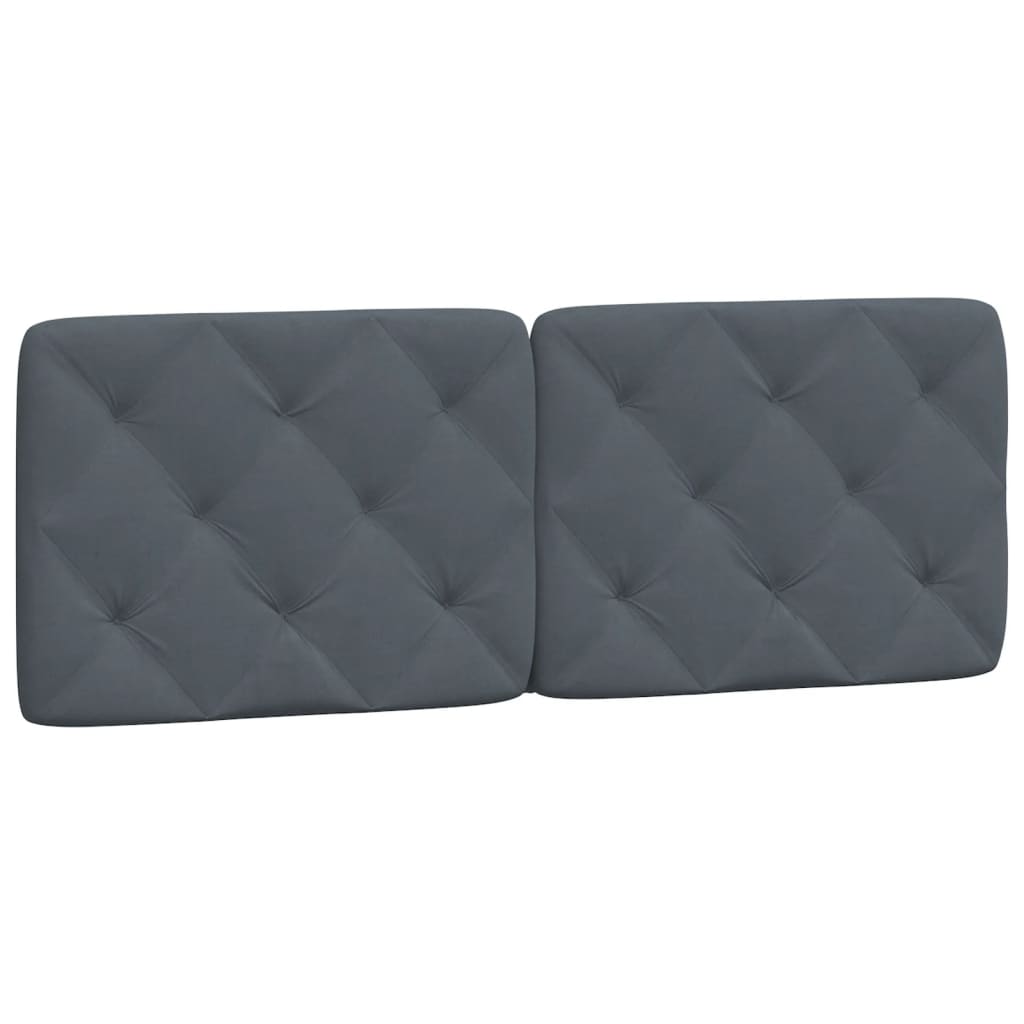 Cuscino Testiera Grigio Scuro 120 cm in Velluto