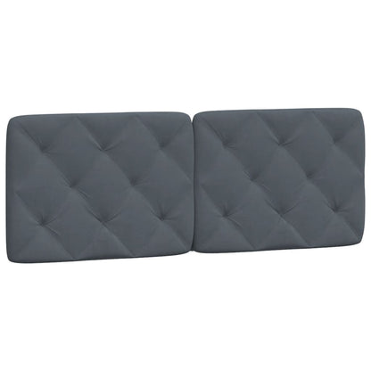 Cuscino Testiera Grigio Scuro 120 cm in Velluto