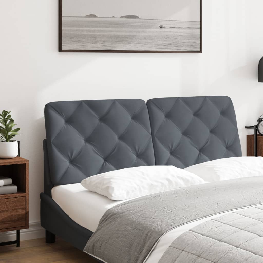 Cuscino Testiera Grigio Scuro 120 cm in Velluto